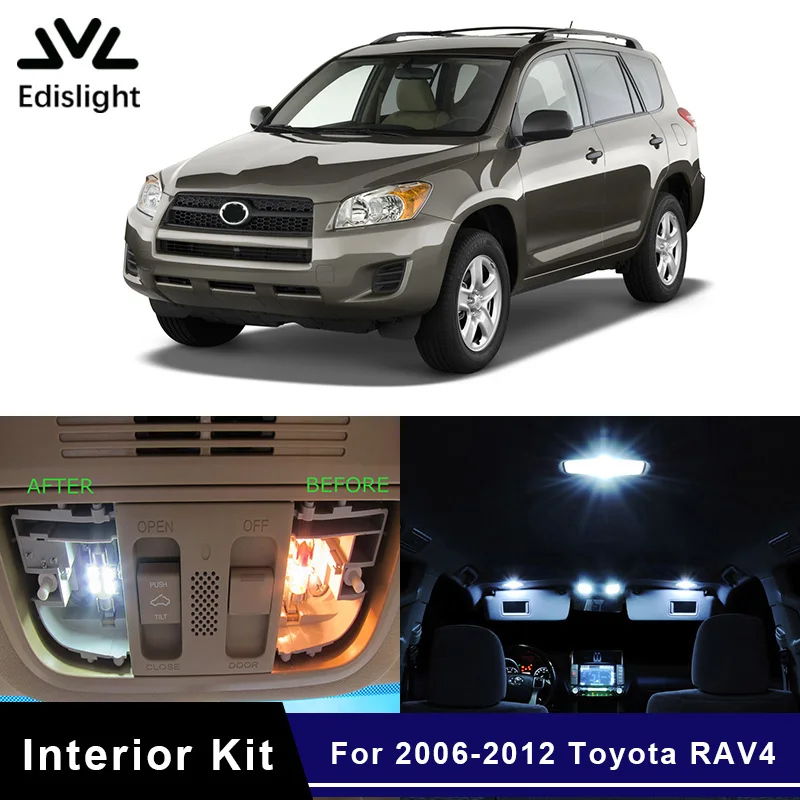 

10 шт., посылка льные лампы для салона Toyota RAV4 2006-2012