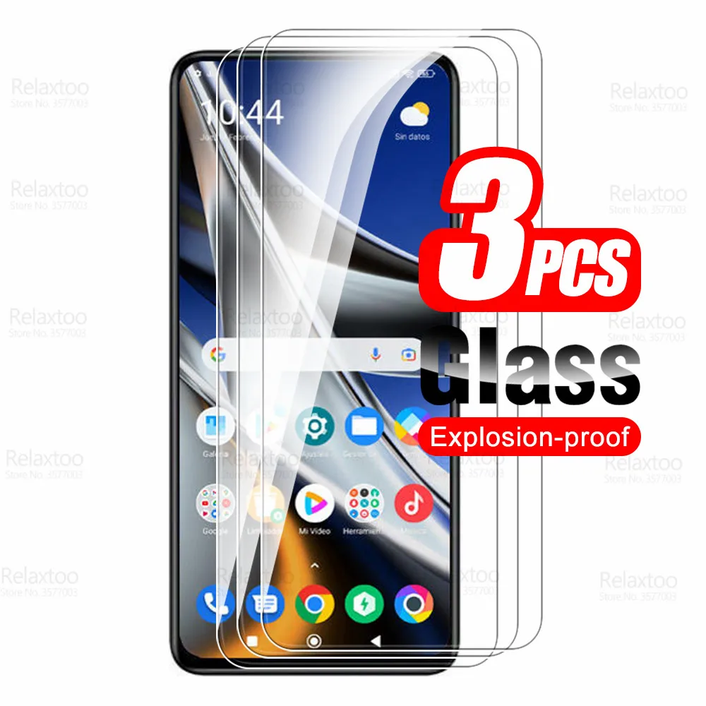 

3 шт. закаленное стекло для Xiaomi Poco X4 M4 Pro 5G NFC Mi Pocco M3 X3 GT F3 F2 M2 X2 PocoPhone F1 защита для экрана Защитная пленка