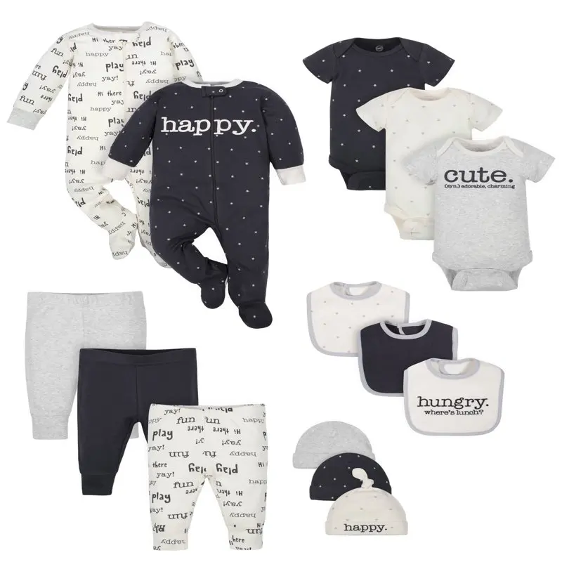 

Baby Boy or Girl Gender Neutral Shower Layette Gift Set, 14-piece