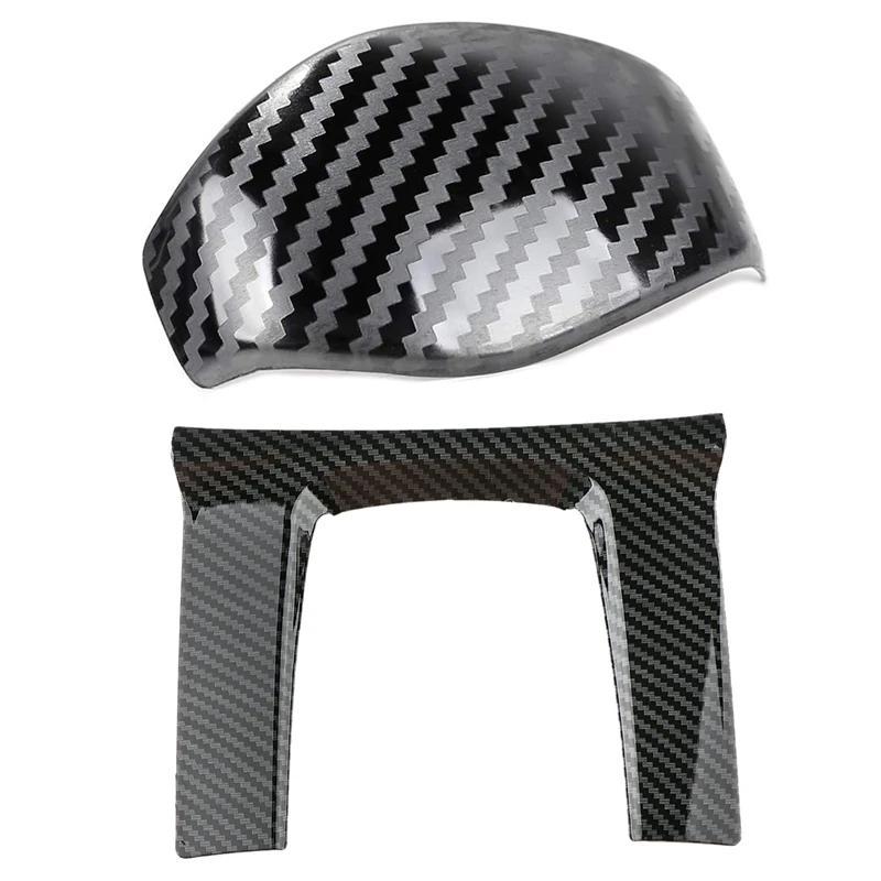

2X Carbon Fiberinner Style Gear Shift Frame Cover Trim For Honda Civic 2016-2019