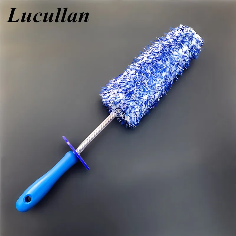 

NEW2023 Lucullan 2020 New Microfiber Detailing Brush With Removable Head Durable Rim Spokes Caliper Wheel Cleaner