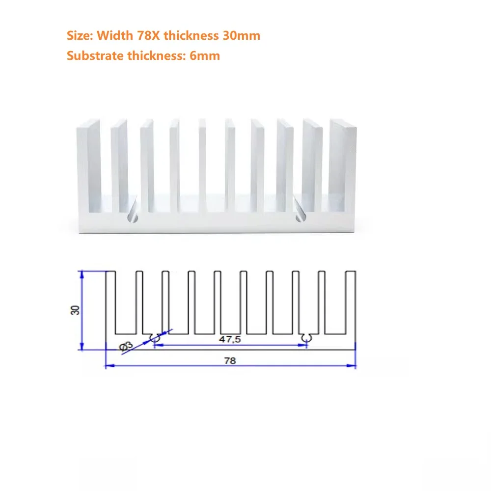 

1 Piece Heat Sink Aluminum Profile Radiator For Amplifier