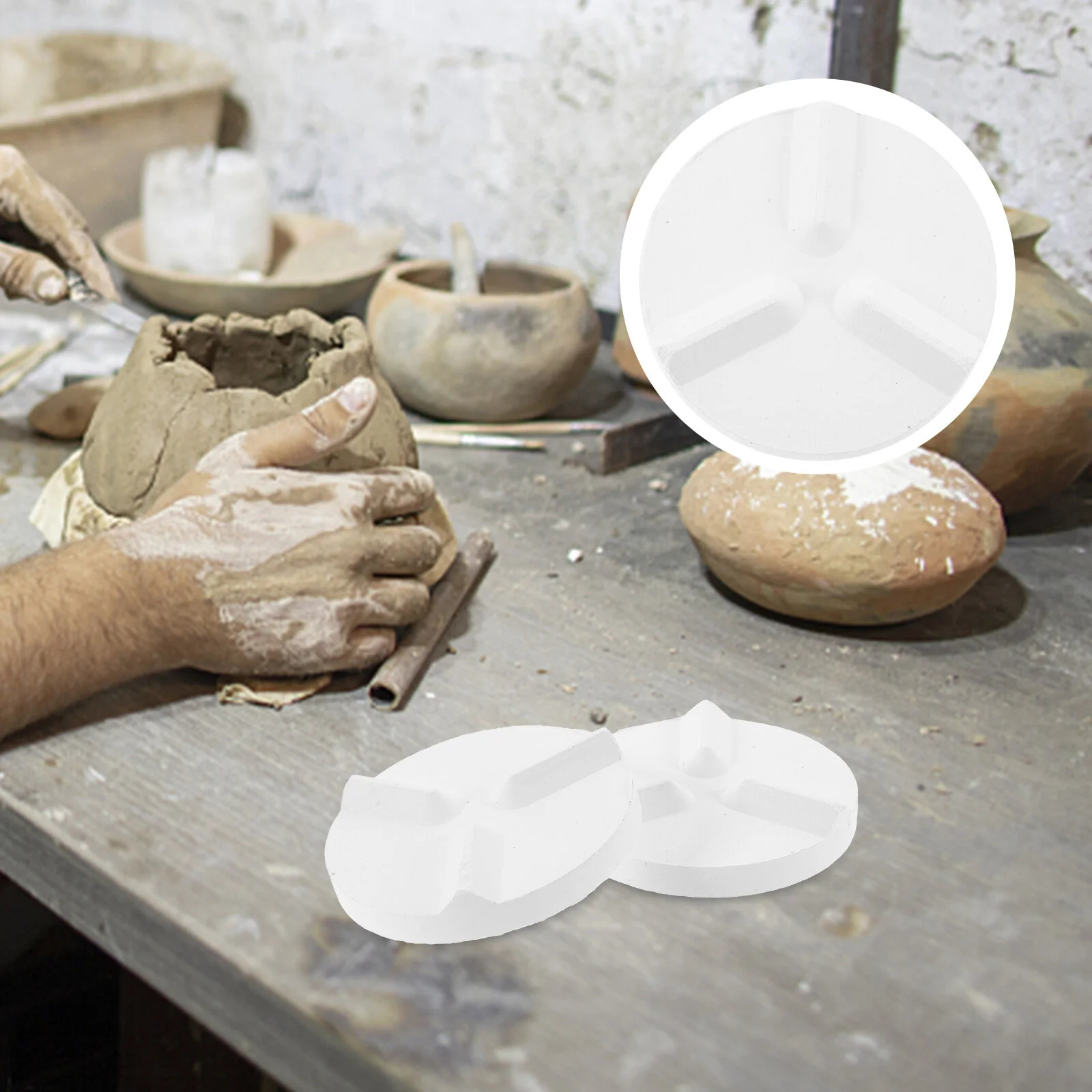 2 Pcs Clay Crafts Kiln Mat Ceramic Pottery Support Tool Tools Aluminum Oxide Sculpting Ceramics Supporting