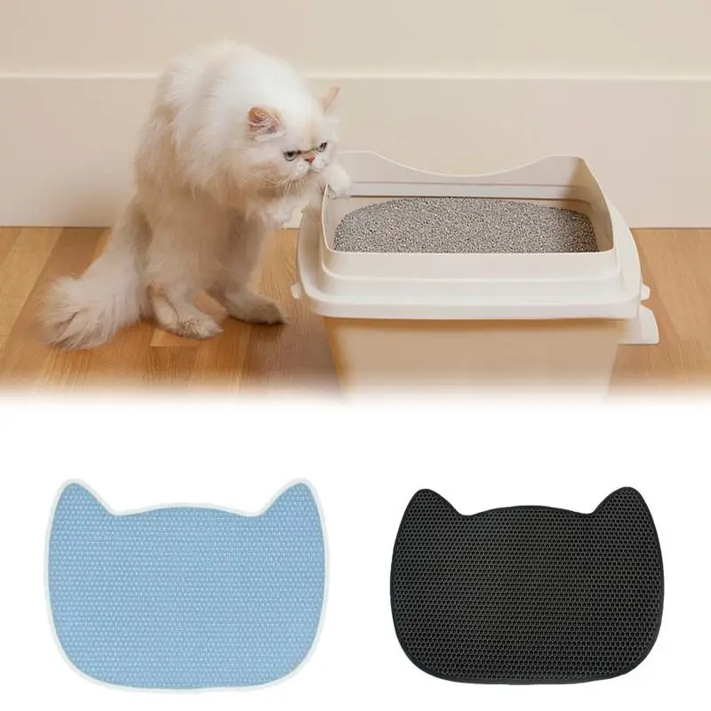

Cat Litter Trap Mat Anti Slip Double-Layer Litter Trapper Pad Waterproof And Urine Proof Kitten Litter Mats Easy Clean 26x20