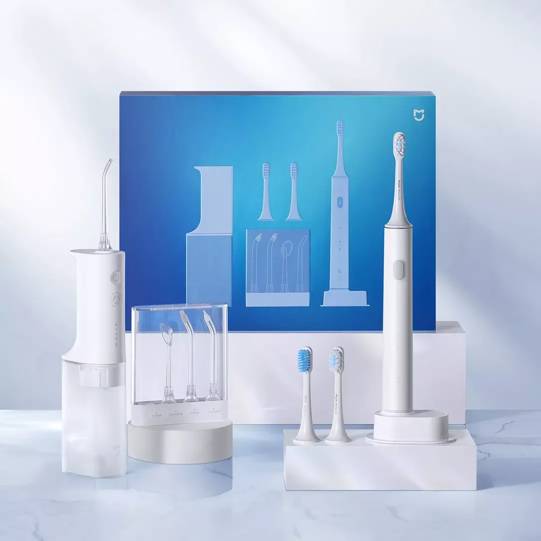 Enlarge Mijia Oral Cleaning Set Oral Cleaning Irrigator Sonic Electric Toothbrush T500 Universal Sensitive Toothbrush Head Dental Care