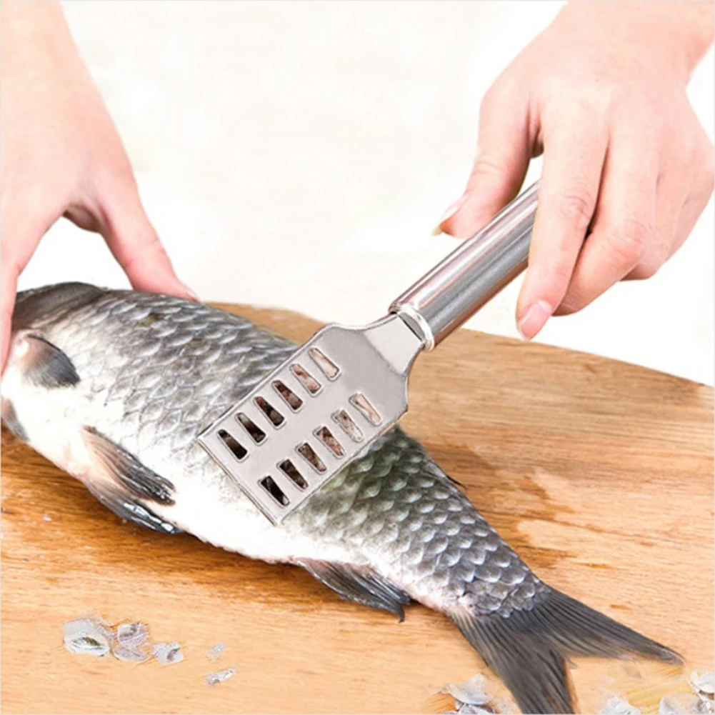 

Household Fish Scale Device Sliver Practical Stainless Steel Portable Fish Scale Scraper Kitchen Seafood Practical Implement