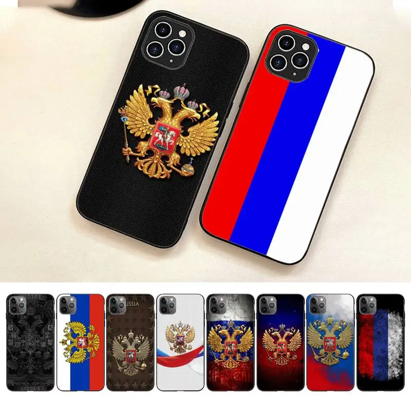 

Russian Flag National Emblem Phone Case For Iphone 7 8 Plus X Xr Xs 11 12 13 Se2020 Mini Mobile Iphones 14 Pro Max Case