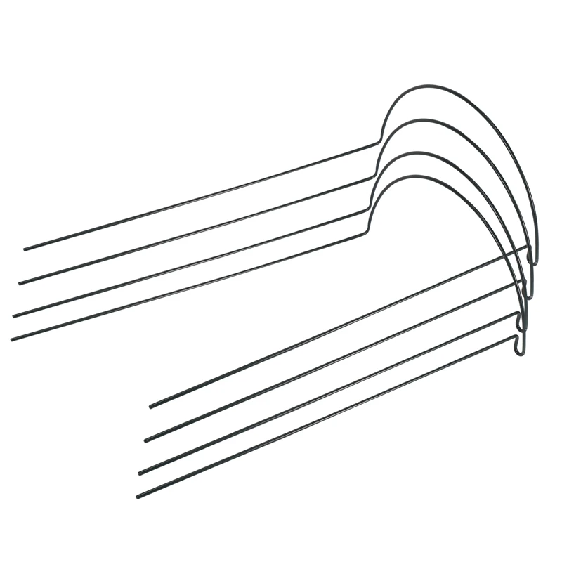 

4 шт., стойка для поддержки растений, металлическая стойка для садовых растений, зеленое полукруглое кольцо для поддержки растений, большая ...