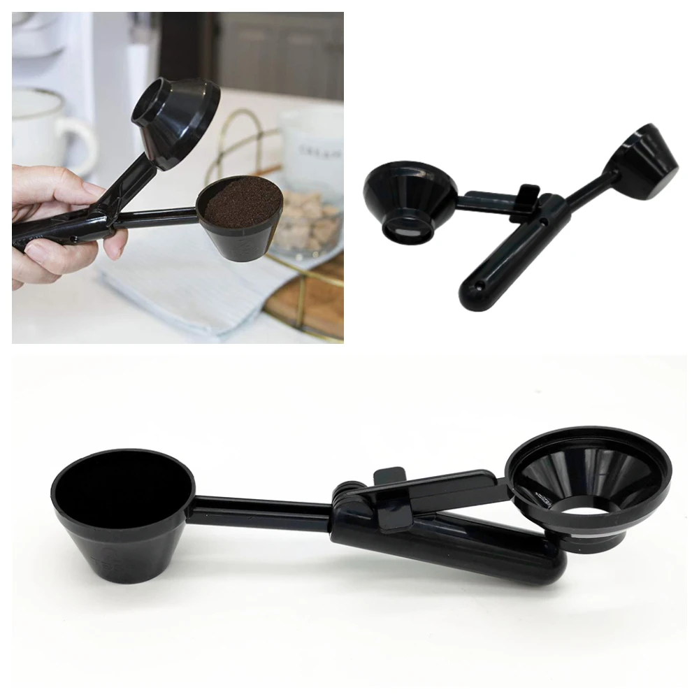 

1 Pc Coffee Scoop And Funnel For Single-serve Refillable Capsules 2 Tablespoon Portioned Coffee Scooper Spoon