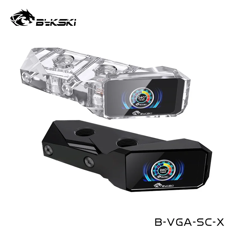 

Bykski видеокарта водяной охладитель термометр, ЖК-дисплей температуры, G1/4, черный, прозрачный, B-VGA-SC-X