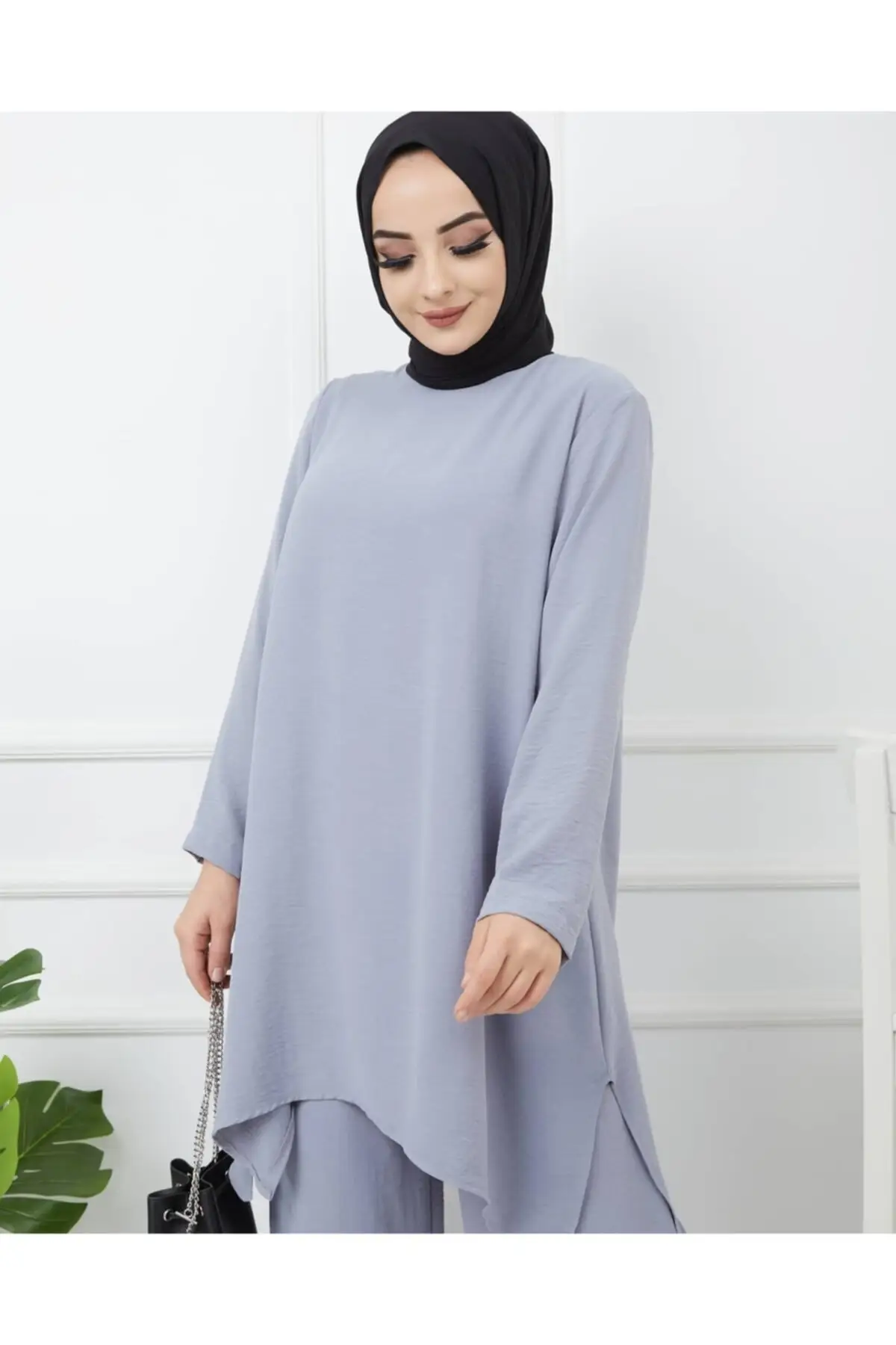 

Women Gray Binary Side slit Salas Team Women Muslim Suit