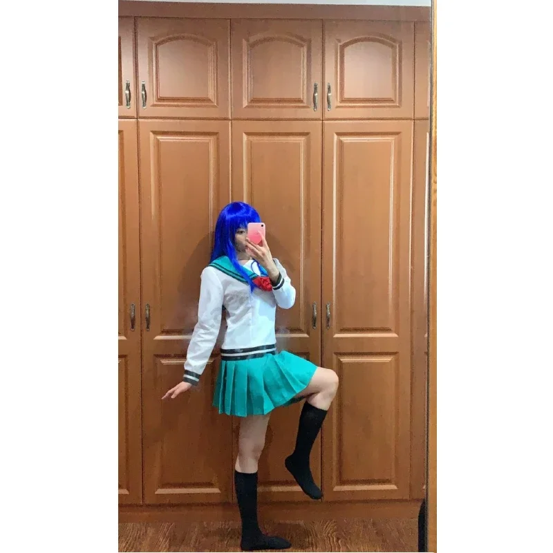 Женское платье для косплея The Disastrous Life of Saiki K. Teruhashi Kokomi Kusuo no sai-nan Yumehara Chiyo Dress and Wig