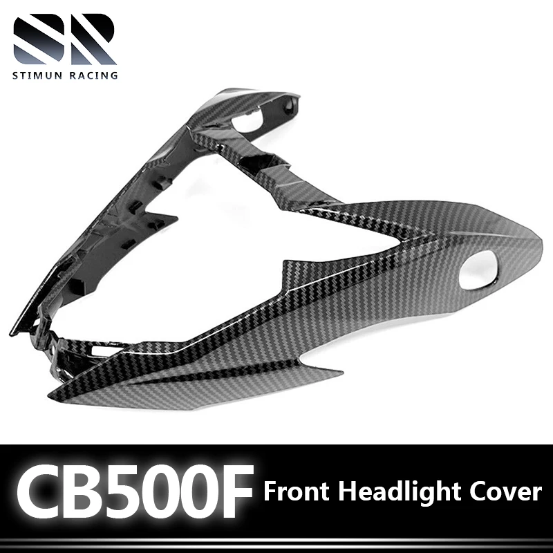 

For HONDA CB500F 2016-2018 Front Headlight Cover Fairing Cowl Hydro Dipped Carbon Fiber Finish
