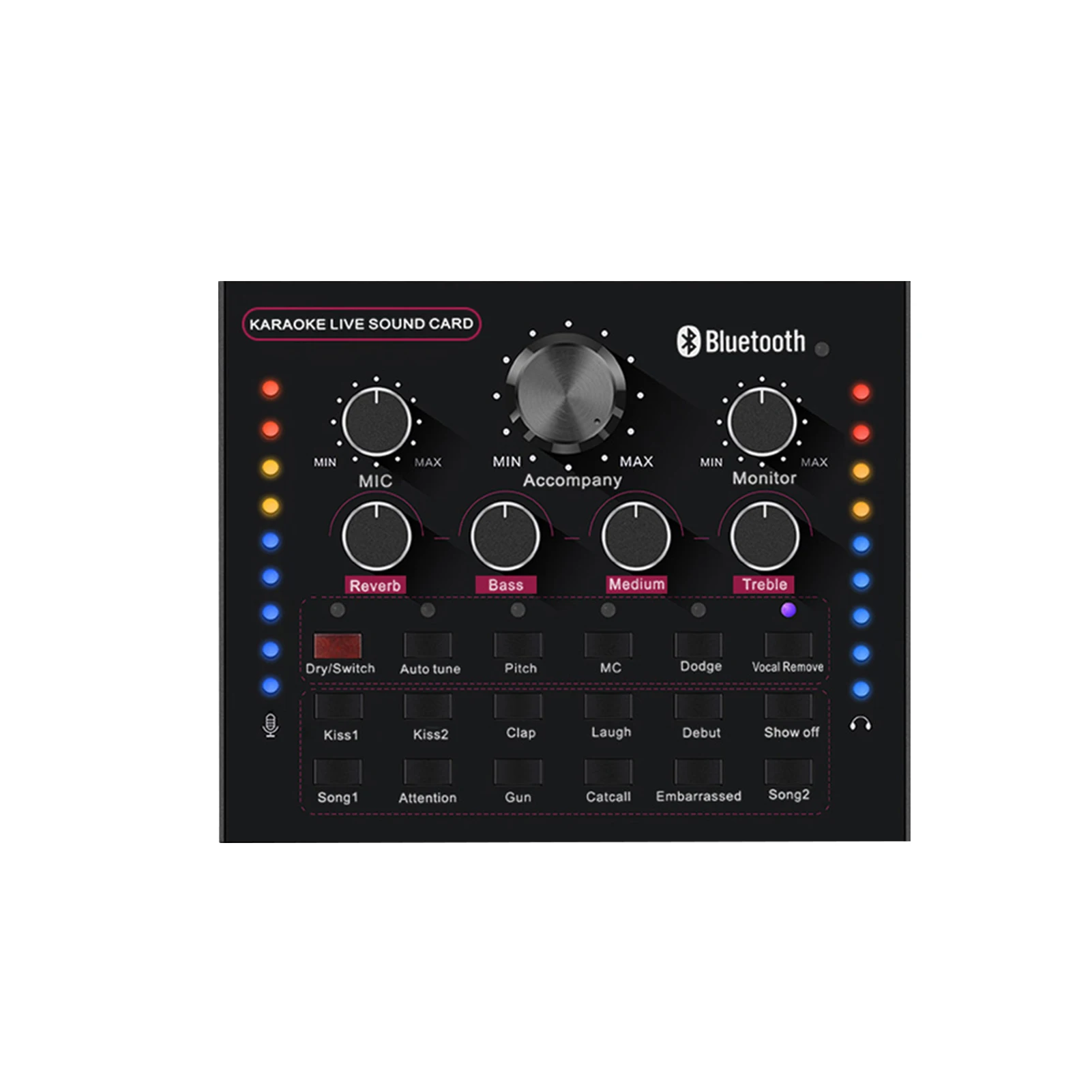 

Computer Sound Card Music Recording Mixer Board USB Broadcast Condenser Microphone Wireless Live Streaming Karaoke
