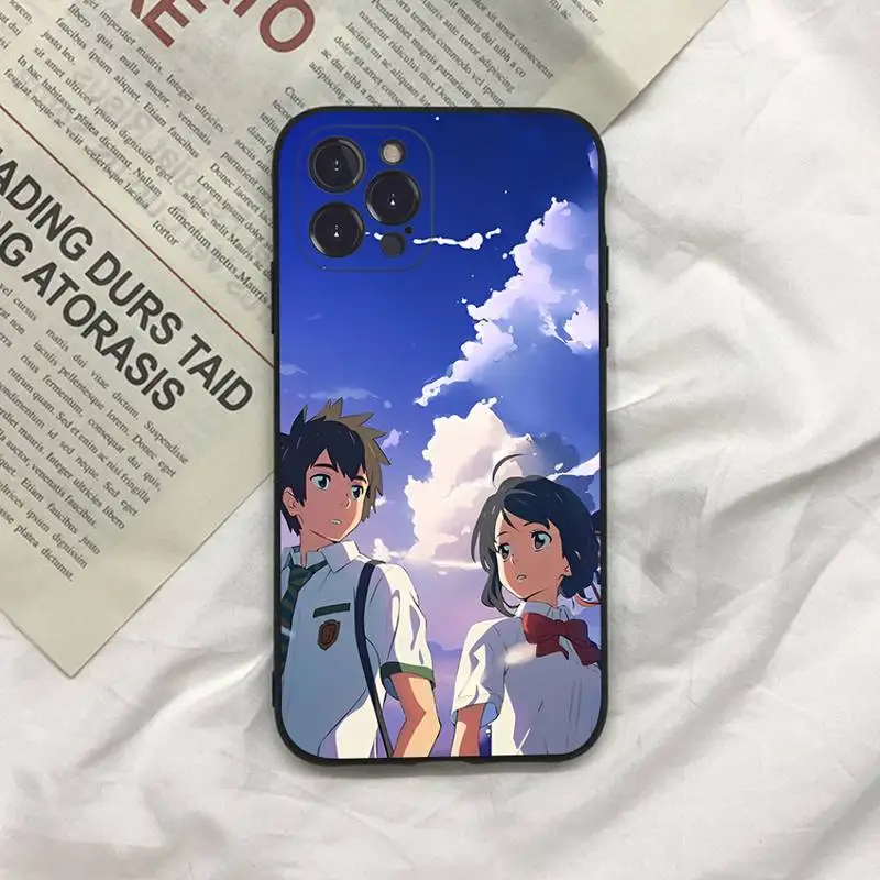 Anime Your Name Phone Case For iPhone 13 Pro MAX 14 11 12 Mini X XS XR 6 7 8 Plus SE 2020 Soft TPU Cover