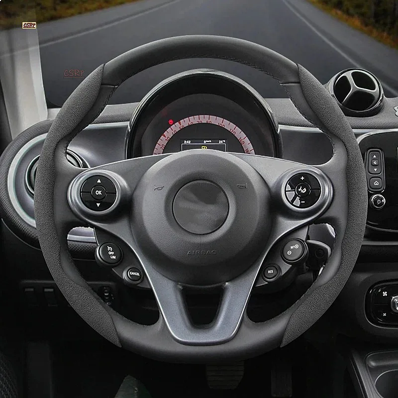 Фото Умный замшевый чехол на руль, подходит для Fortwo 451 450, Tronsmart T7 453, Gauge Gbd2 1 3, Forfour Roadster №3