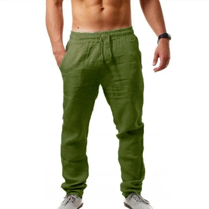 

2022 New Summer Fashion Beach Men's Men Clothing Casual Pants Elastic Waist Trousers Comfortable and Breathable Jogging Pants