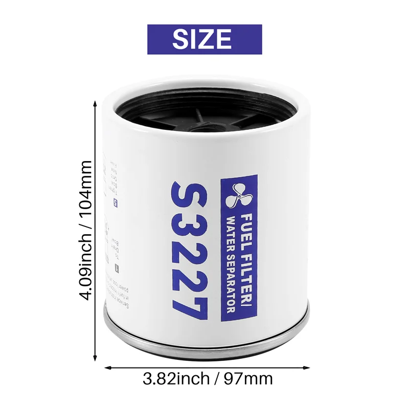 

S3227 Outboard Marine Fuel Filter Fuel Water Separator Filter