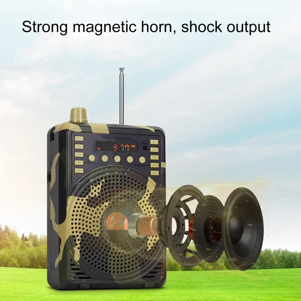 48W/38W Hunting Decoy Calls Electronic Bird Caller CamouflageElectric Hunting Decoy Speaker MP3 Speaker Remote Controller Kit