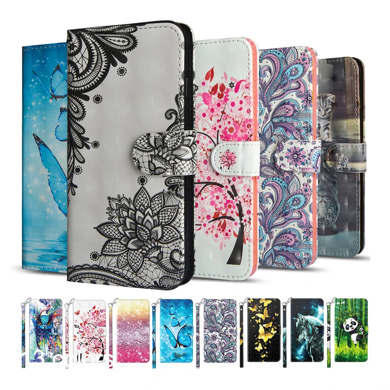 

Painted Leather Flip Phone Case For Samsung Galaxy S22 Plus A82 A53 A52 A52S A32 A23 A22 A13 A03S Wallet Card Holder Stand Cover