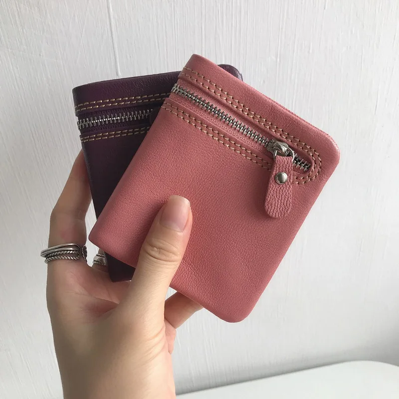 

SIKU genuine cow leather purse handmade sheepskin coin purses holders brand women wallet