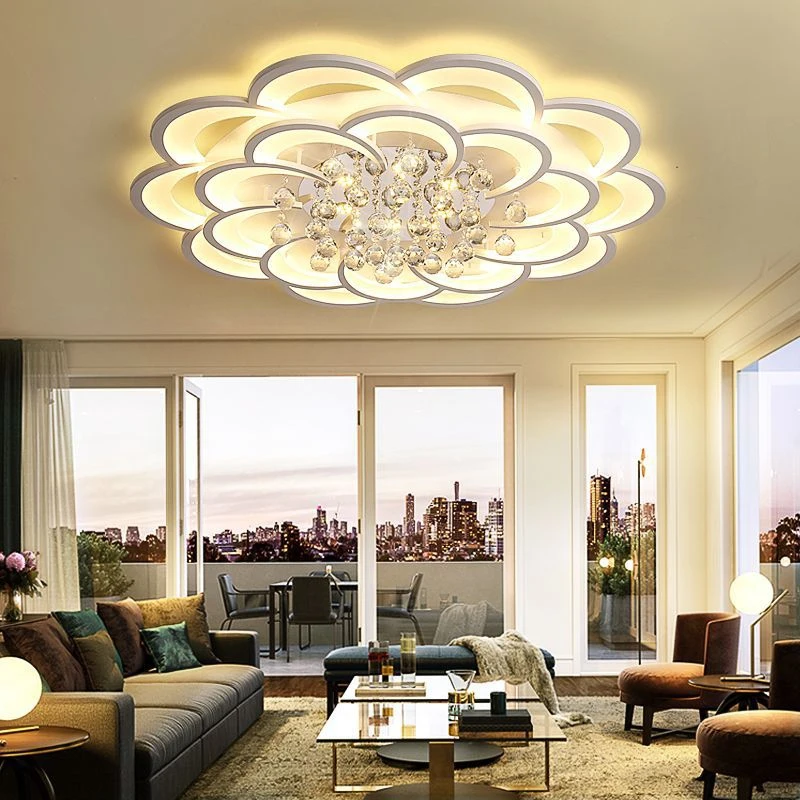 

Crystal Modern Led Chandelier For Living Room Bedroom Study Room Home Deco Acrylic 110V 220V Ceiling Chandelier Fixtures