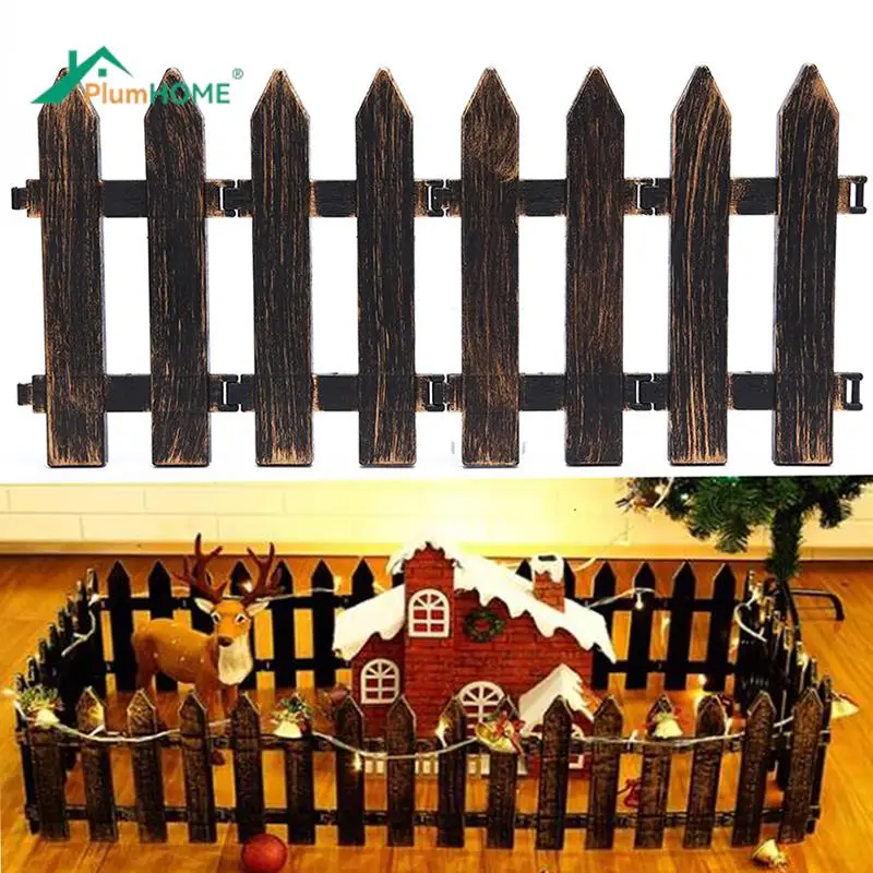 

DIY, Рождественский, для отеля, торгового центра, маленький забор, миниатюрный волшебный сад-Террариум, кукольная ветка, украшение для витрин...