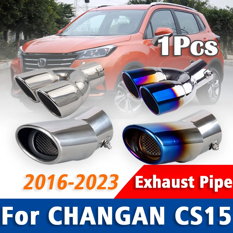 

1Pcs Stainless Steel Exhaust Pipe Muffler For Changan CS15 2016-2023 Tailpipe Muffler Tip Car Rear Tail Throat Auto Accessories