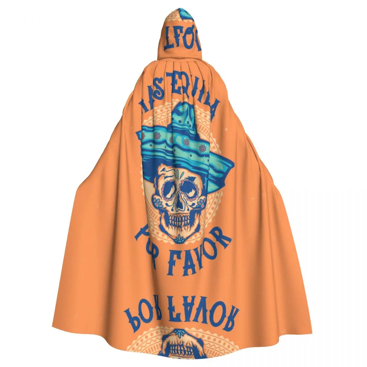

Unisex Adult Mexico Skull Poster Cloak with Hood Long Witch Costume Cosplay