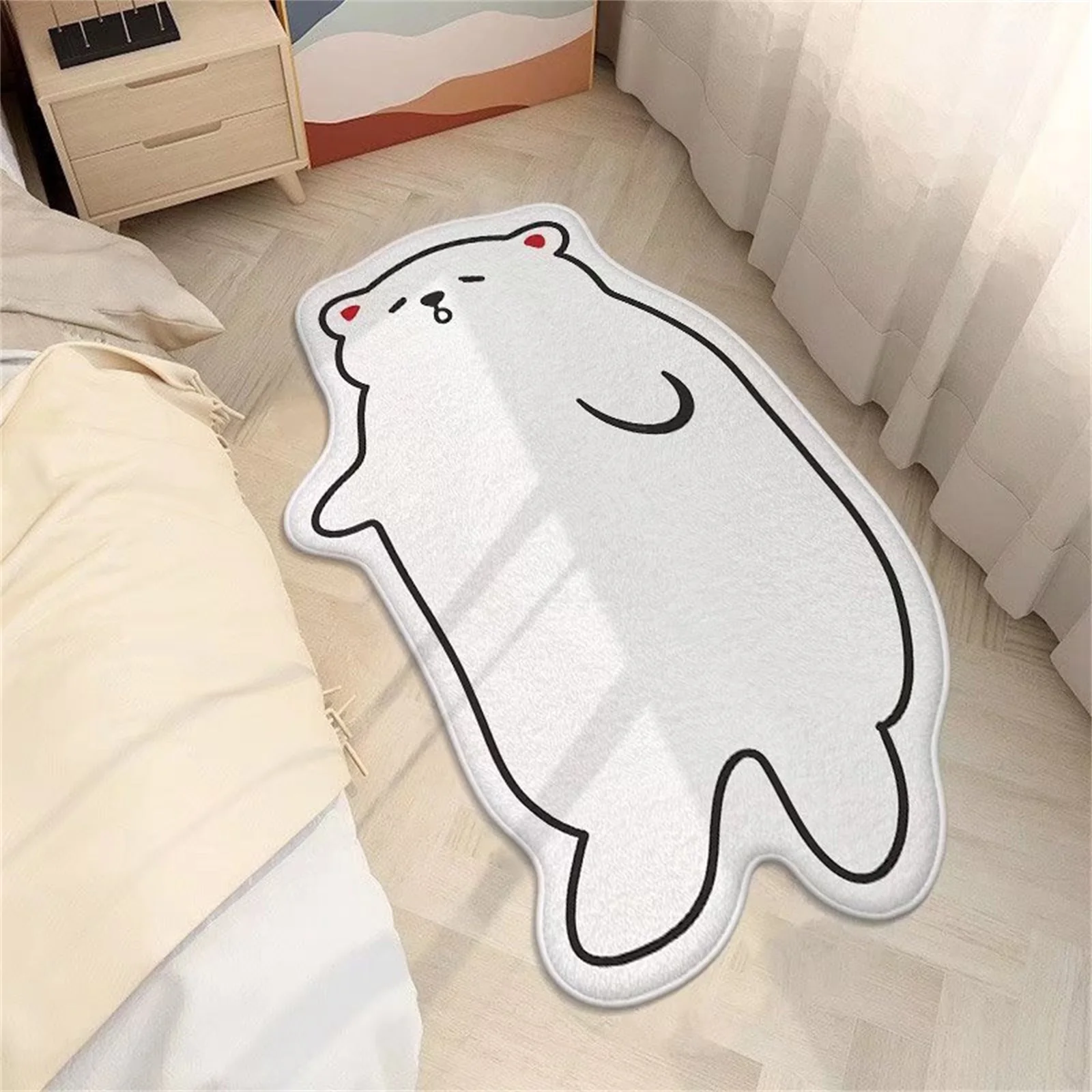 

Cute Animal Carpet Carpet Superabsorbent Microfiber Kitchen Mat Non Slip Machine Wash Christmas Carpet For over Sized Blanket