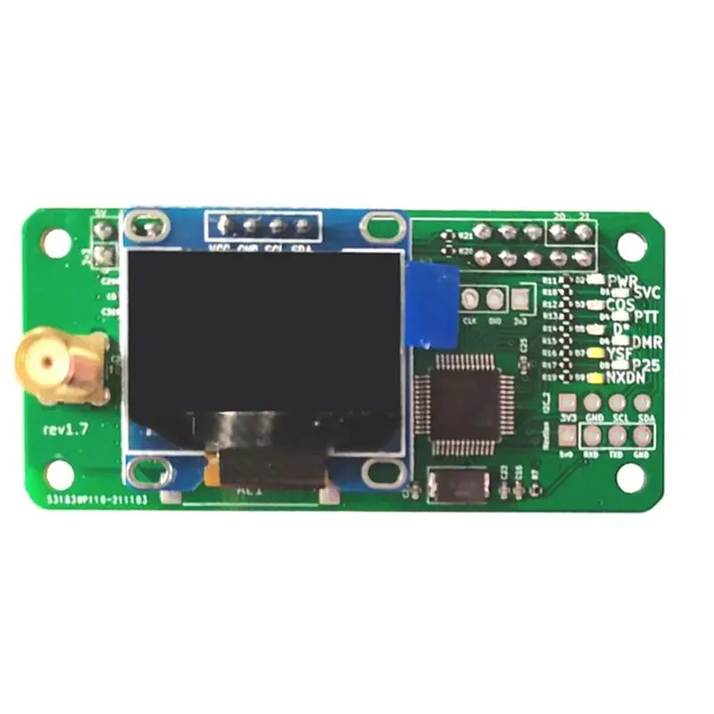 Фото ABZZ-версия 1.7 MMDVM Simplex Hotspot с UHF/VHF антенной + OLED-дисплей + корпус, поддержка P25 DMR YSF для Raspberry Pi Hotspot №3
