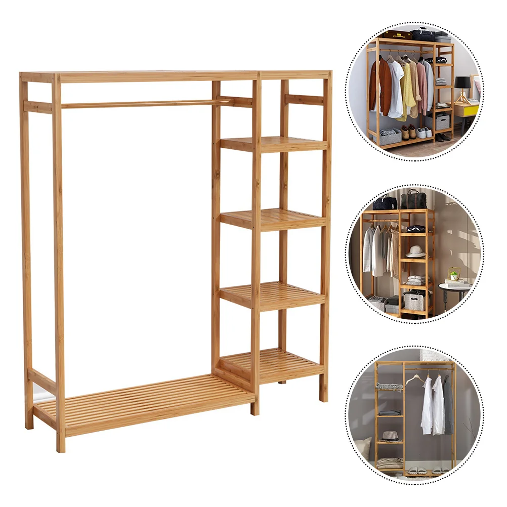 

1pc Practical Portable Wooden Holder Clothes Rack Shelf Garment Rack for Shoe