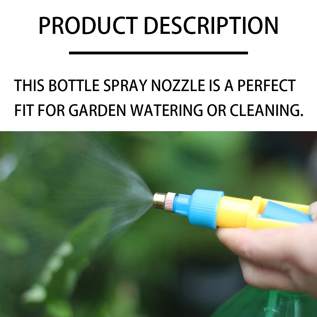

High-pressure Beverage Bottle Sprayer Manual Air Pump Garden Watering Tool Adjustable Water Spray Nozzle Water Flowers Sprayer