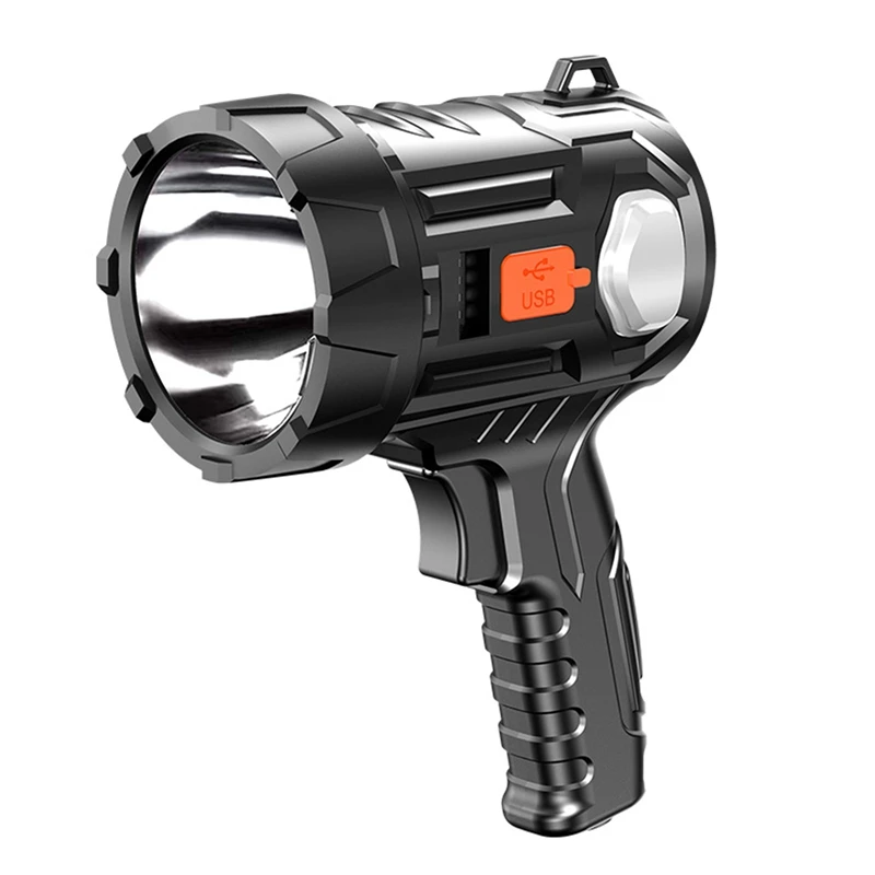 

LBER Powerful LED Flashlight USB Rechargeable Lantern Camping Portable Lamp Built in Battery Lighting COB Flashlights