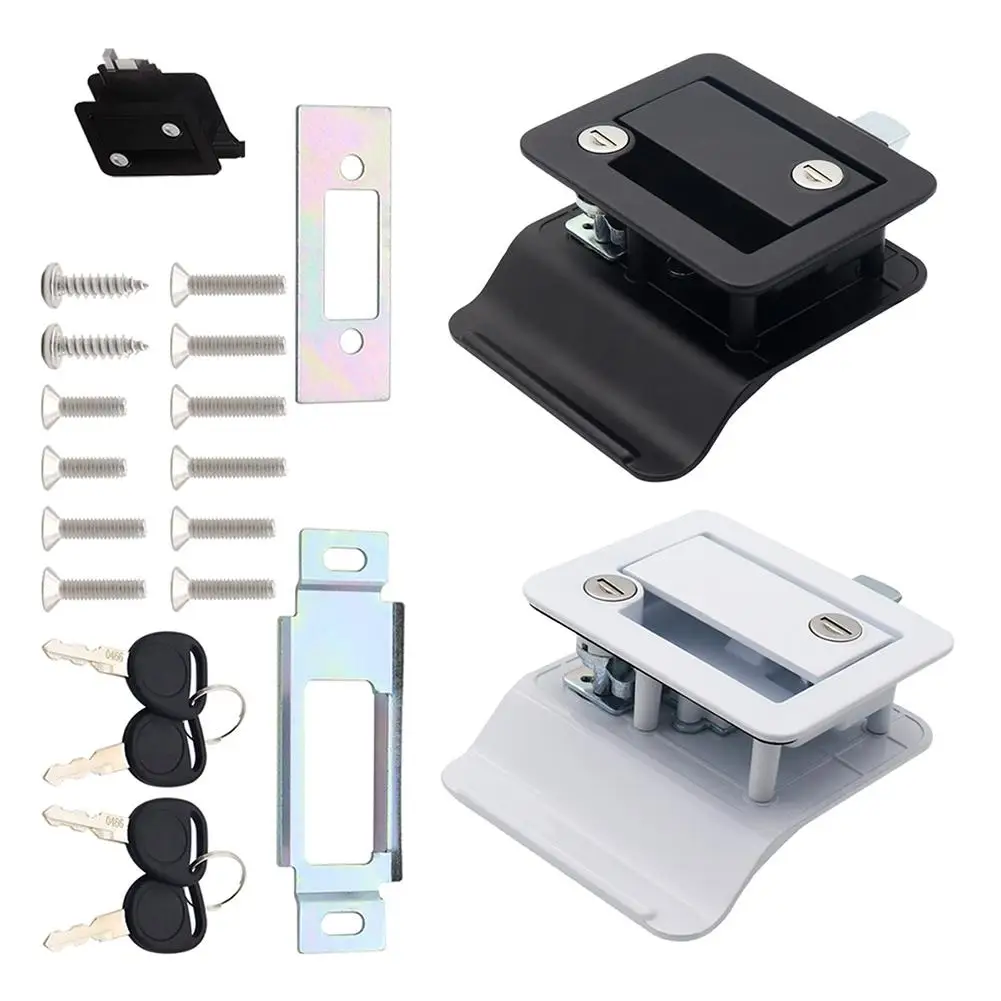 

Car Rv Travel Trailer Entry Door Lock Inside Outside Double Lock Cylinder Door Handle Replacement Parts