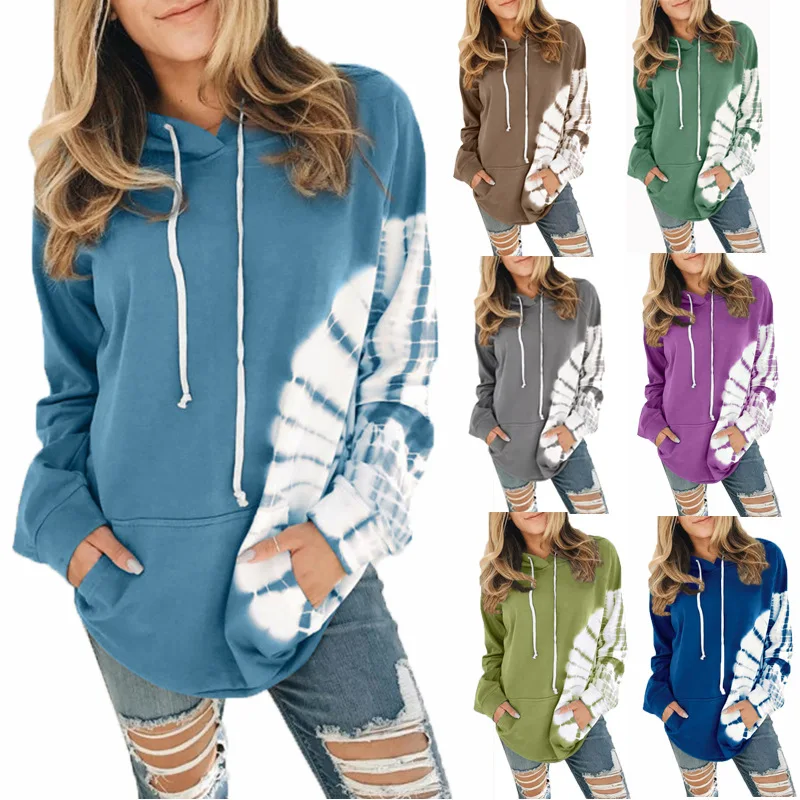 

2022 Mid-Length Autumn and Winter Womens Sweater Loose Newest Long Sleeve Printed Hoodie Sweatshirt Women Clothes