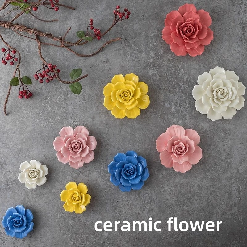 3D керамический цветок ручной работы фарфоровое украшение цветы скульптура для