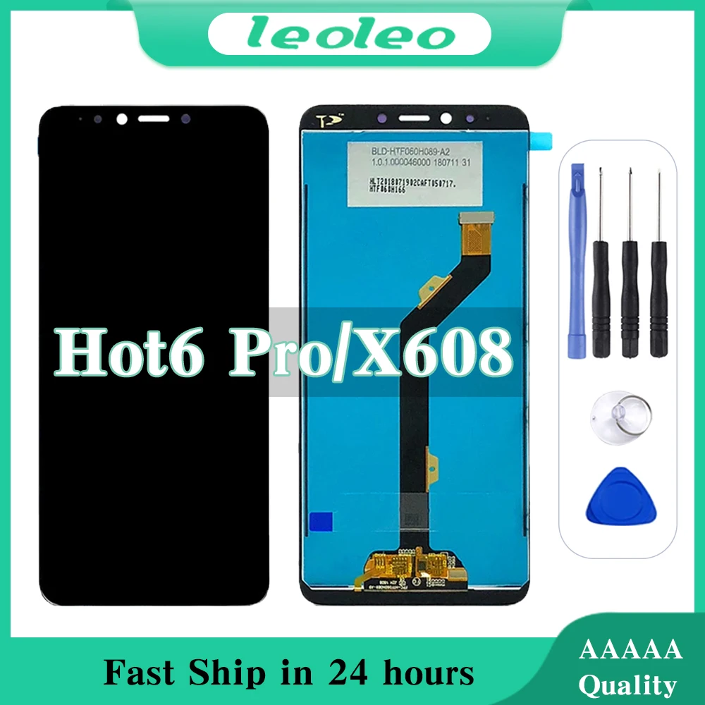 

6.0" TFT X608 LCD High quality For Infinix Hot 6 Pro X608 LCD Display Touch Screen Digitizer Assembly Replacement with tools