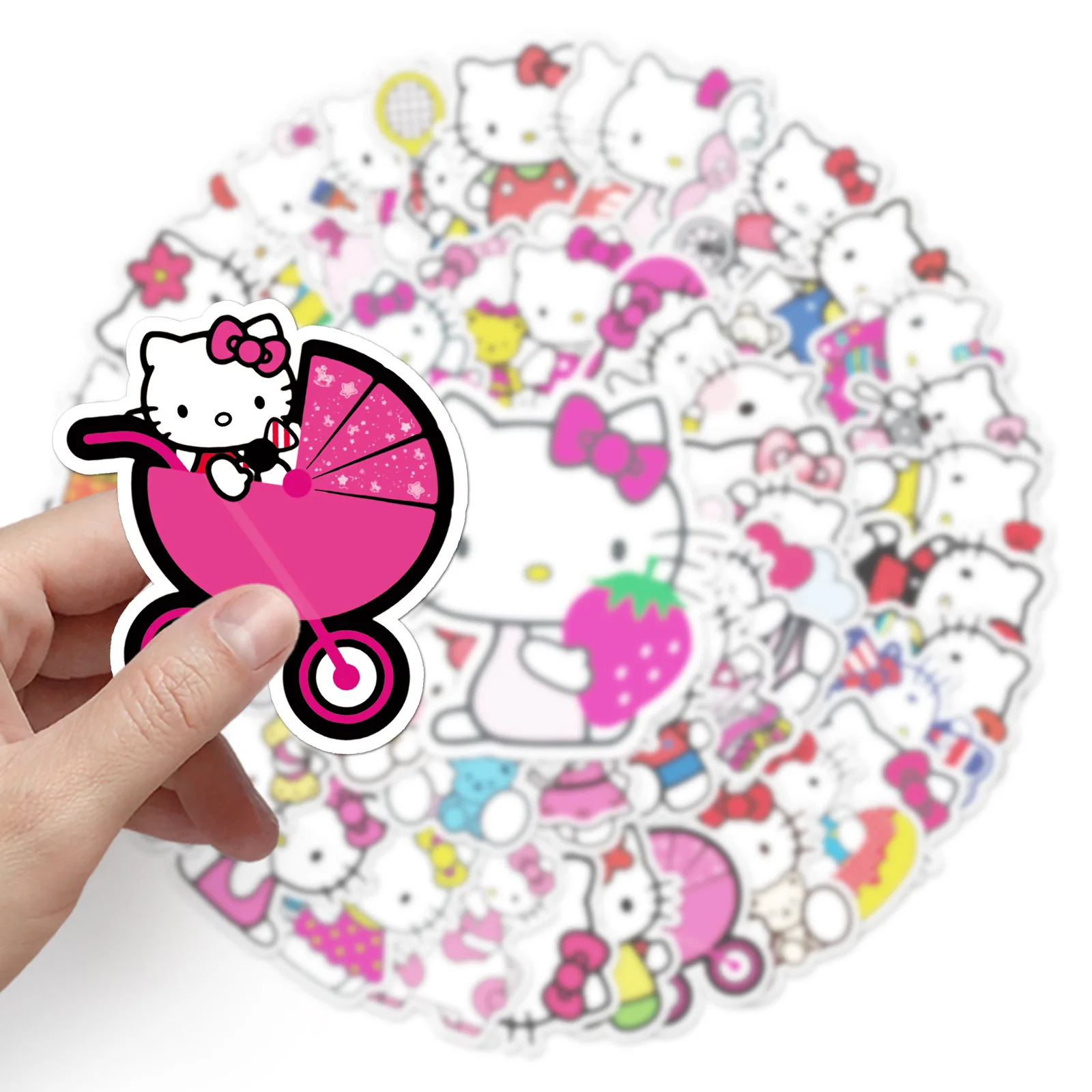 Стикер Hello Kitty 50 шт. стикер милые стикеры на колесиках Чехол для гитары скейтборда