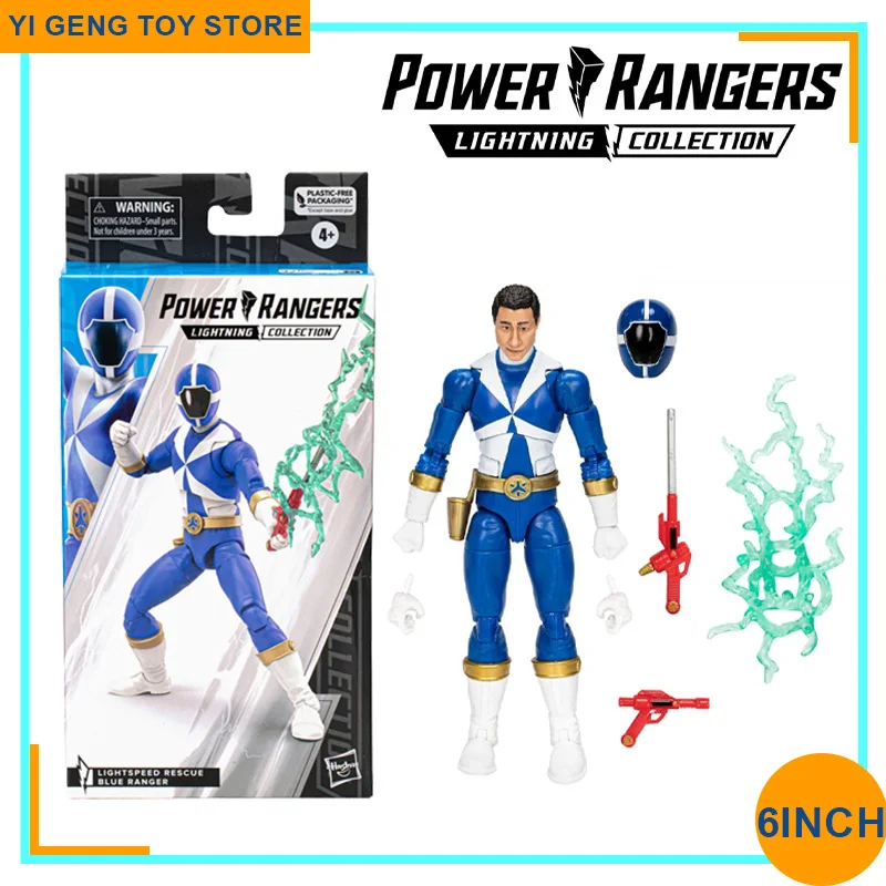 

6 Inch Original Power Rangers Lightning Collection Lightspeed Rescue Blue Ranger Action Figure Collectible Model Dolls Toys Gift