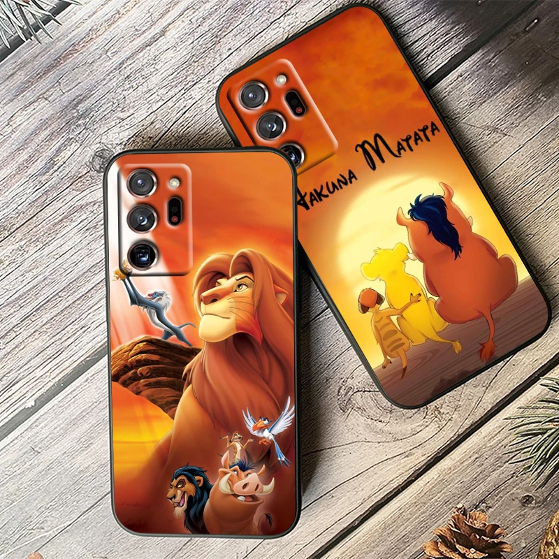 Simba король Лев животное для Samsung Note 20 10 Ultra Plus A31 A14 A12 A70 A34 A25 A04 A05 A15 A24 цвет черный