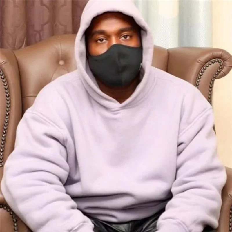 Kanye West светло-фиолетовая свободная толстовка с капюшоном для мужчин и женщин