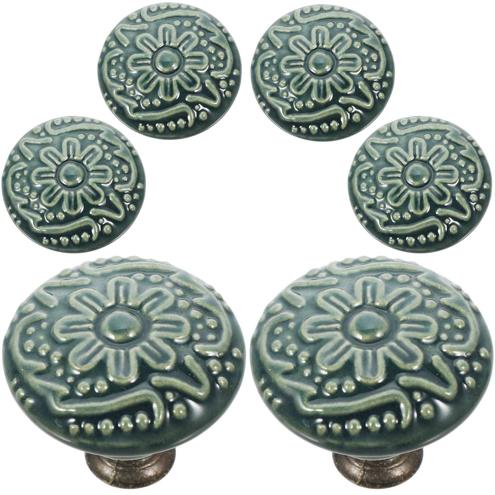 

6pcs Ceramic Cabinet Drawer Knobs Decorative Knobs Ceramic Knobs for Drawer Dressers