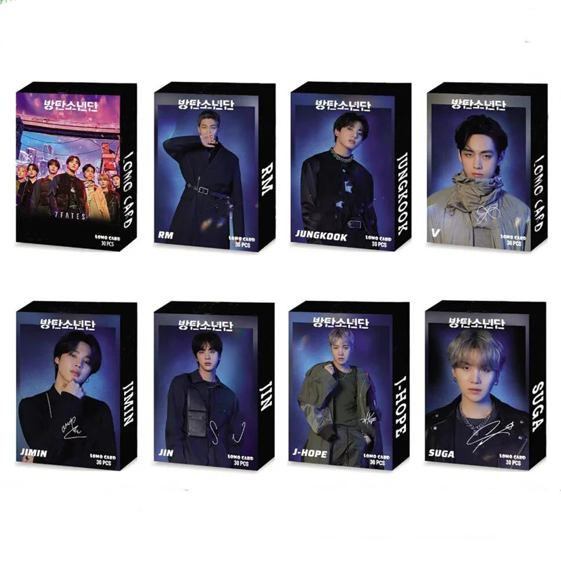 

30pcs/box Kpop Boys 7 FATES Lomo Cards Set Photocard Photo Print Album Photocard Korean Fashion Boys Poster Picture Fans Gifts