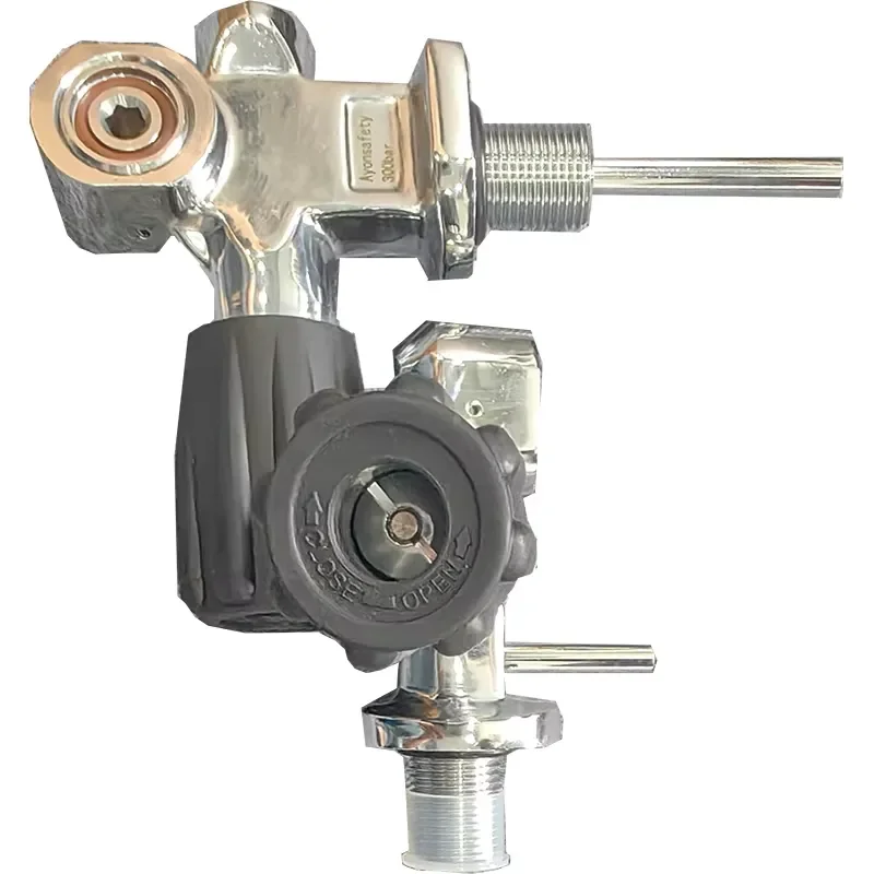 Ручной дайвинг-клапан Ayon Adult DIN YOKE G3 4 3000psi из нержавеющей стали для баллонов HPA M18x1.5 для подводного плавания (art.: 3920dc2e58d2e) - 3920dc2e58d2e