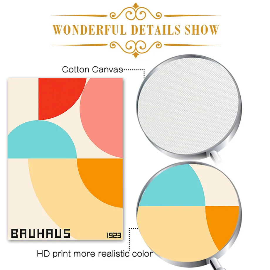 Плакат в стиле Баухаус на холсте