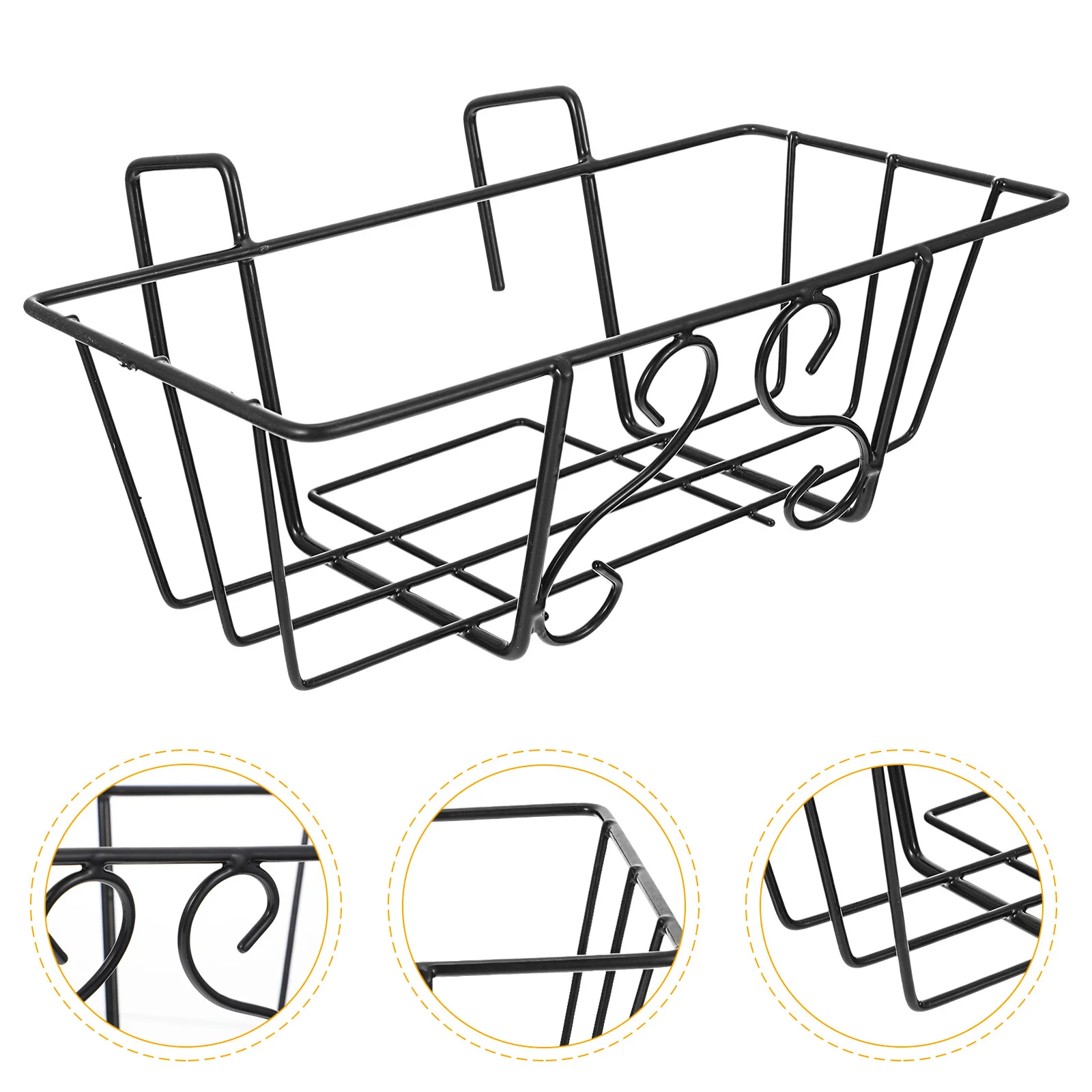 

Window Round Stand Planter Bracket Basket Railing Iron Balcony Basket Holderspot Hanging Holder