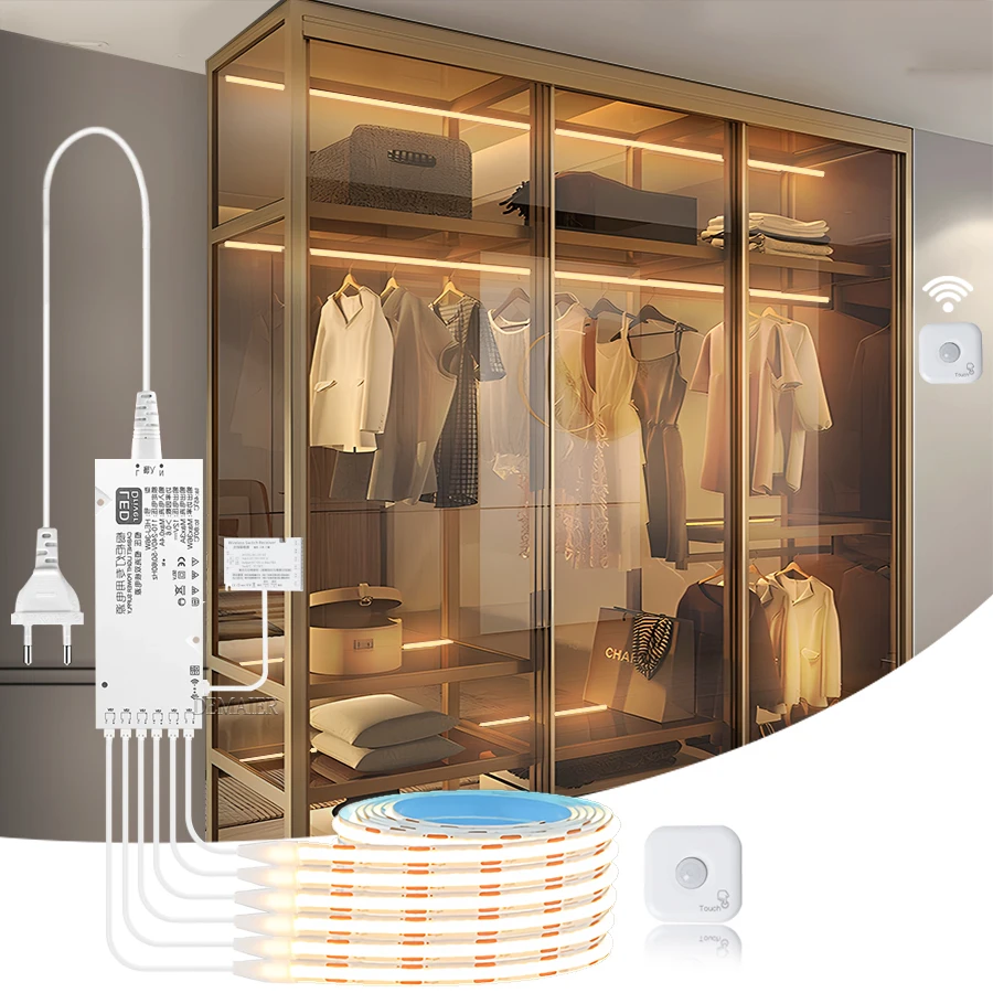 Светодиодная лента DEMAIER COB, датчик движения, 220 В / 110 В