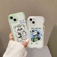 sanrio kawaii snoopy transparent phone case anime cartoon cute for iphone13 12 11 x xr xs max 8 7plus toys for boys