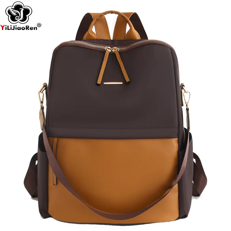 

Модный рюкзак в стиле пэчворк, женский водонепроницаемый нейлоновый рюкзак, дизайнерский женский дорожный рюкзак, большие школьные сумки д...